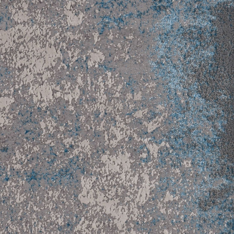 KAS Luna 7131 Silver/Blue Natural Area Rug, 9'10"x13'2"
