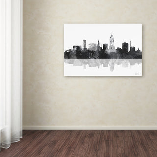 Marlene Watson 'Lincoln Nebraska Skyline BG-1' Canvas Art, 30"x47"