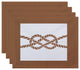 18"x14" Nautical Knot, Geometric Print Placemat, Beige And Taupe, Set of 4