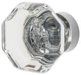 Nostalgic Warehouse CKB_WAL Vintage Waldorf Crystal 1-3/8" - Bright Chrome