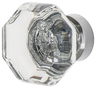 Nostalgic Warehouse CKB_WAL Vintage Waldorf Crystal 1-3/8" - Bright Chrome