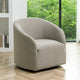 32" Wide Boucle Upholstered Swivel Barrel Chair, Oatmeal