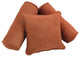 Double-Corded Solid Microsuede Throw Pillows With Inserts, Set of 3, Spice