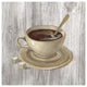 "Coffee Time VI on Wood" Digital Paper Print by Silvia Vassileva, 26"x26"