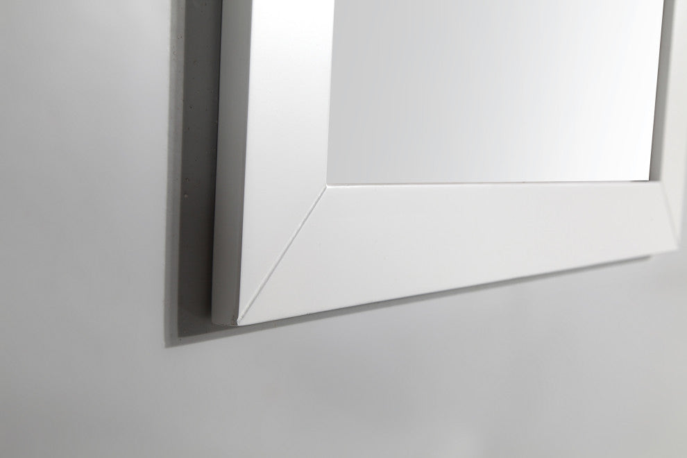 Vanity Art Vanity Set With White Stone Top, 60", White, Standard Mirror