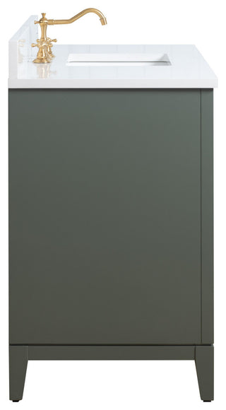 Vanity Art Bathroom Vanity With Sink, Vintage Green, 48" Single