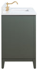 Vanity Art Bathroom Vanity With Sink, Vintage Green, 48" Single