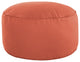 Mozaic Home Canvas Persimmon Indoor/Outdoor Round Bean Pouf 30x30x15"
