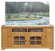 Eagle Furniture 66" Oak Ridge Tall Entertainment Console, Lite Oak