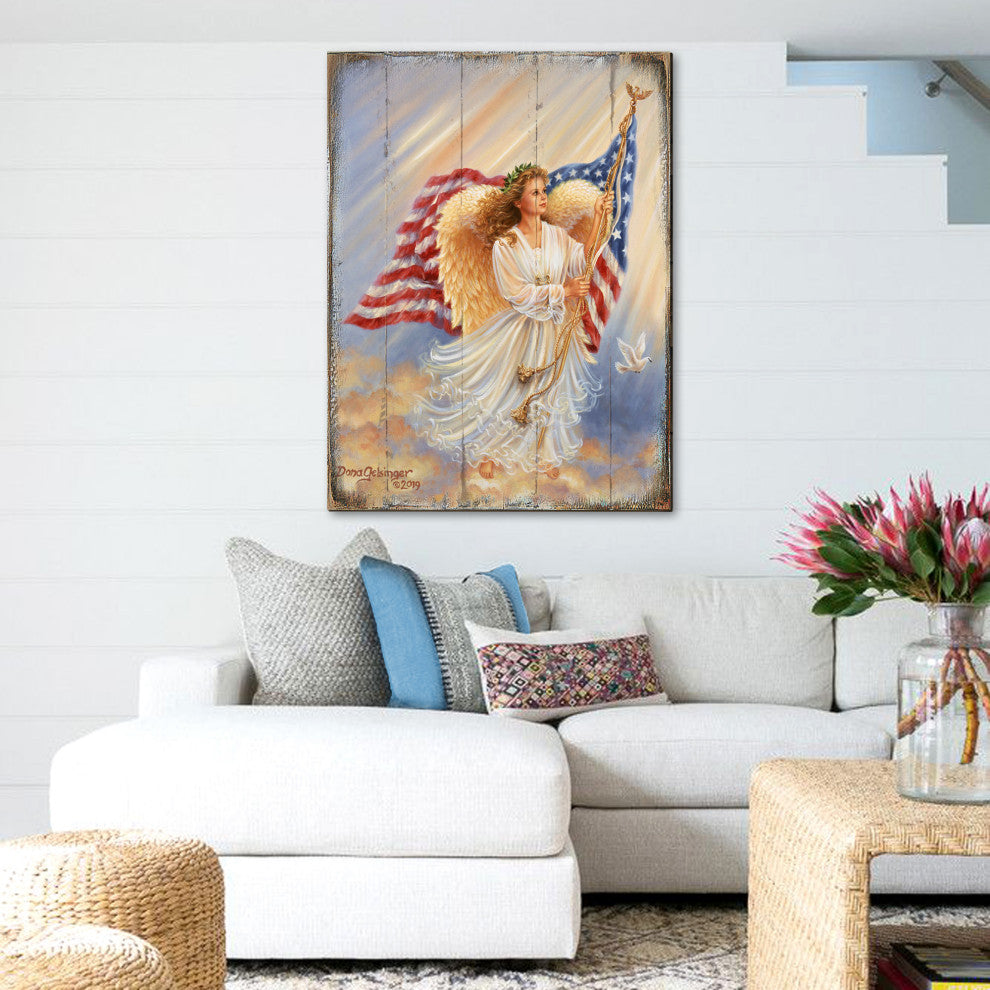 American Angel Wooden Block, 48 X 36