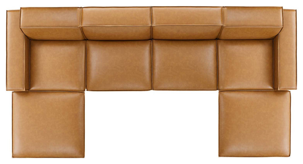 Restore 6-Piece Vegan Leather Sectional Sofa