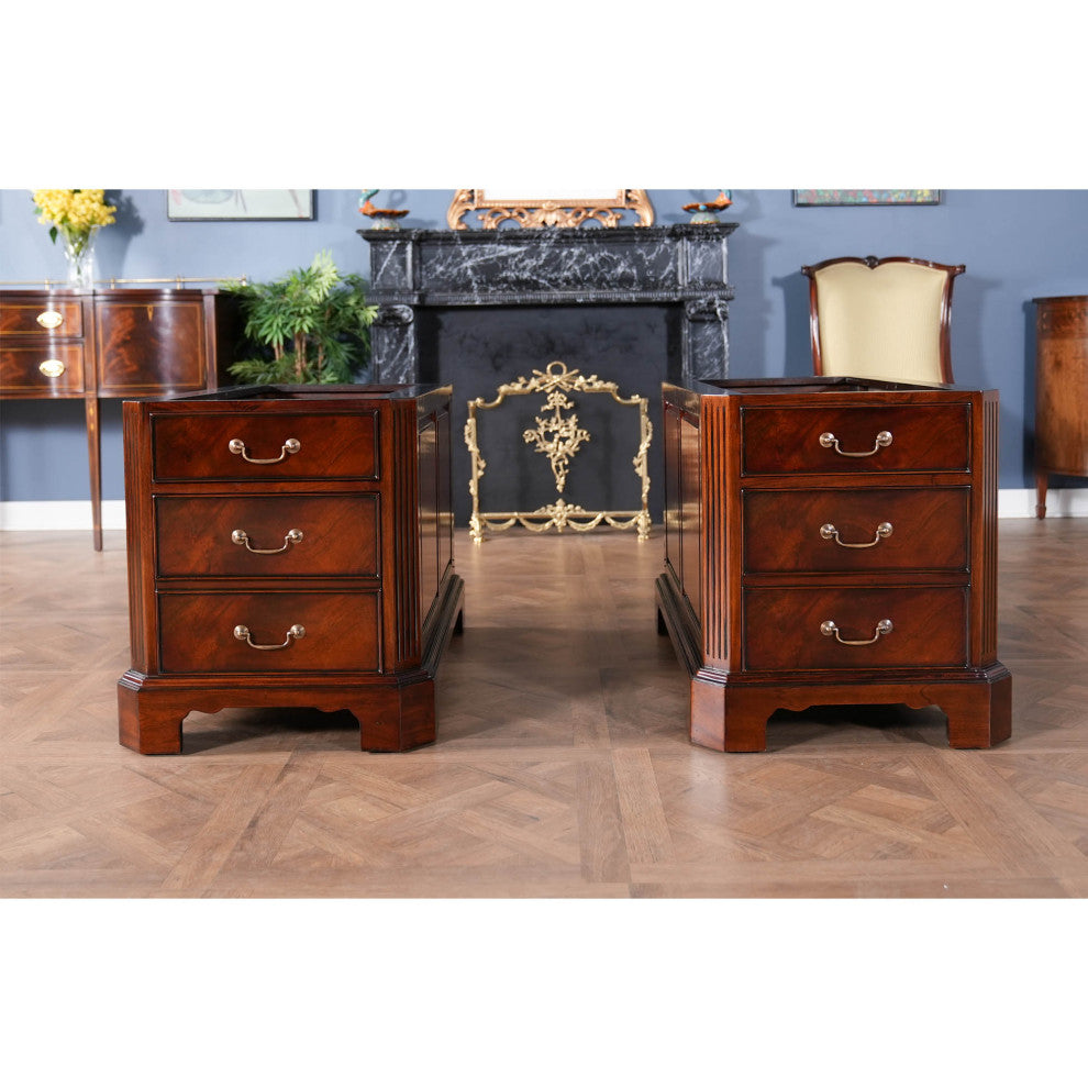 Penhurst Mahogany and Leather Desk