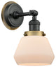 INNOVATIONS LIGHTING 203BK-BPBB-HRBB-G171 Fulton 1 Light Mixed Metals Sconce