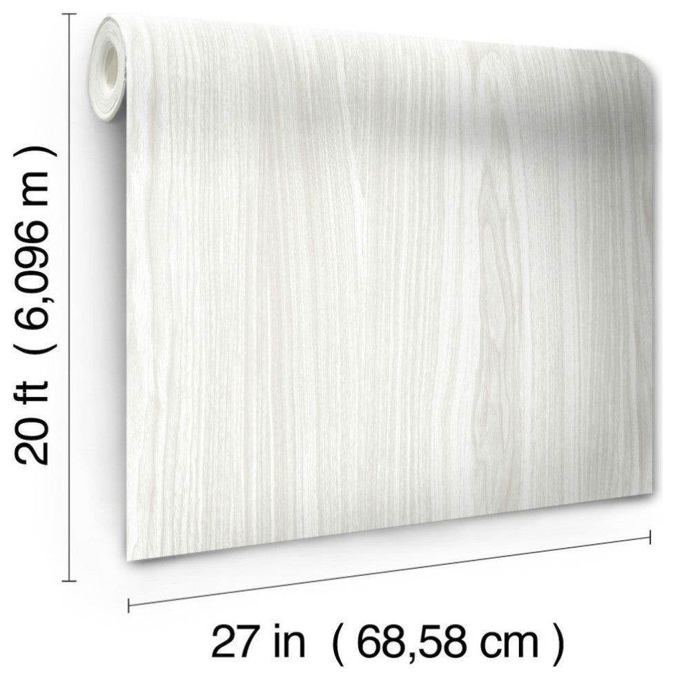 Linden White Peel and Stick Wallpaper