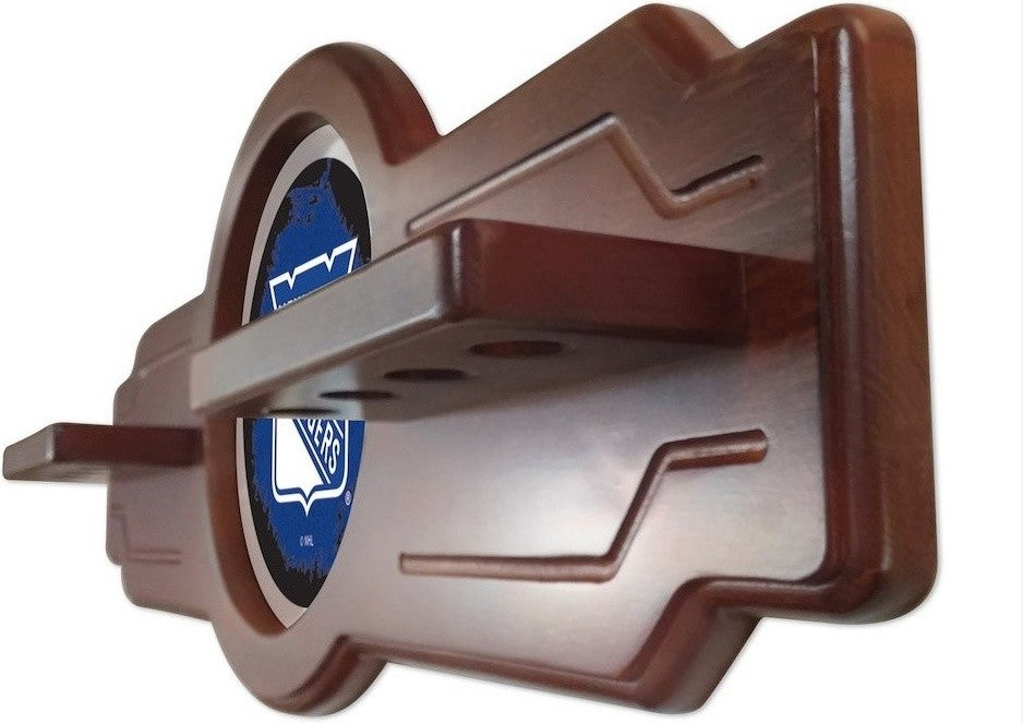 New York Rangers Cue Rack, Chardonnay Finish