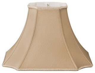 Square Bell with Inverted Corners Designer Lampshade, Antique Gold