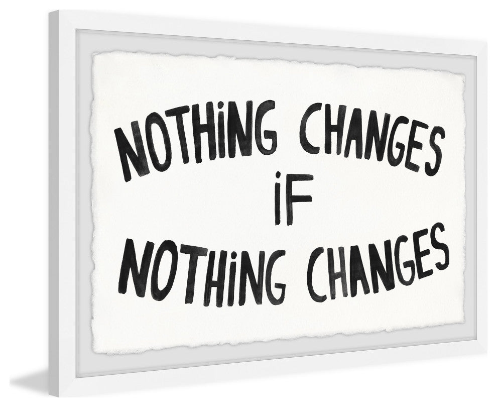 "Nothing Changes" Framed Painting Print, 18x12