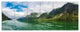 Green Lake Sognefjord Norway, Landscape Canvas Art Print, 70"x28", 6 Panels