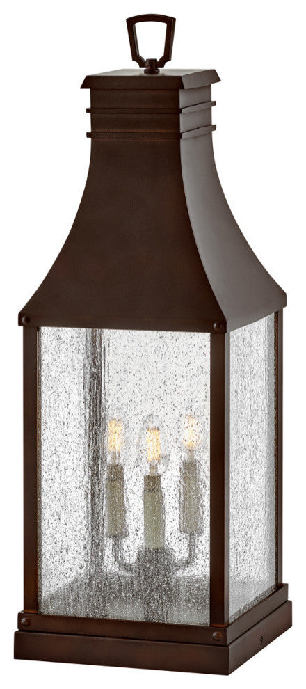 Hinkley Beacon Hill Large Pier Mount Lantern, Blackened Copper