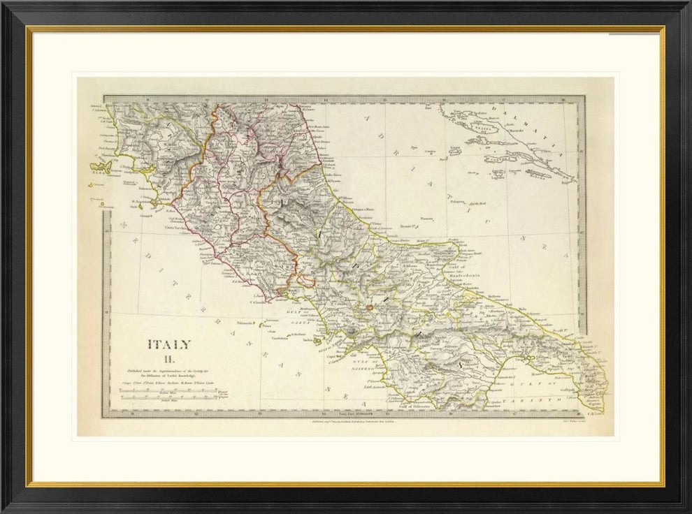 "Italy II, 1830"  by Society for the Diffusion of Useful Knowledge, 46x34"