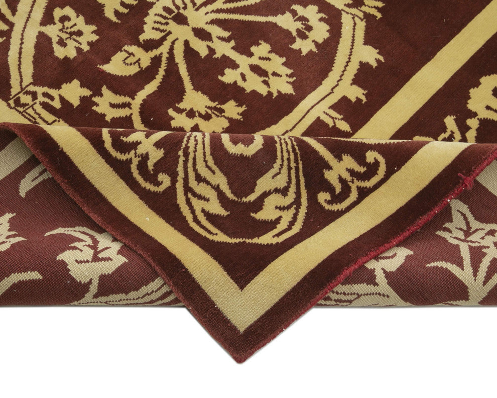 Rug N Carpet - Handwoven Oriental 9' 3" x 12' 4" Unique Oushak Area Rug