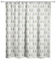 Neutral Green Tree Pattern 71x74 Shower Curtain