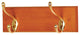 2 Hook Coat Rack, Medium Oak