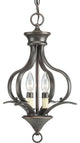 Trinity 2-Light Hall Fixture, Antique Bronze and Ivory finish candle sleeves