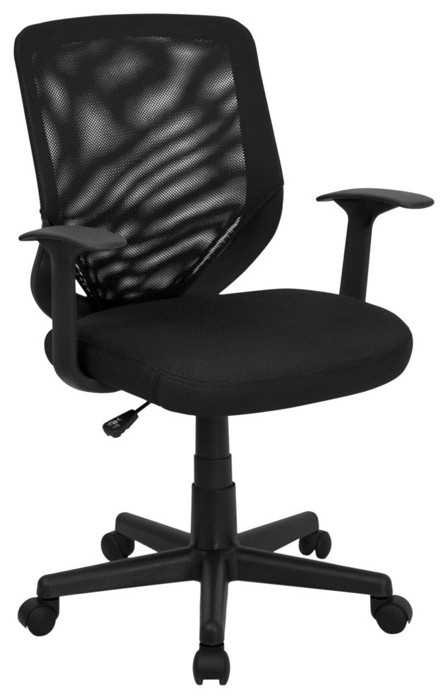 Flash Furniture Mid-Back Mesh Office Chair in Black