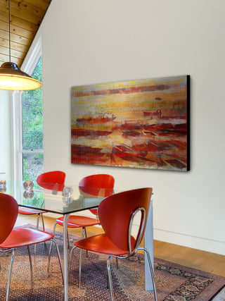 "Ozar" UV Ink Print on Brushed  Aluminum, 45"x30"