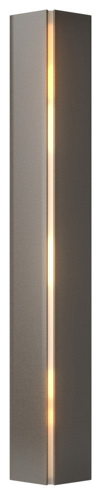 Gallery Small Sconce, Dark Smoke Finish, Ivory Art Glass