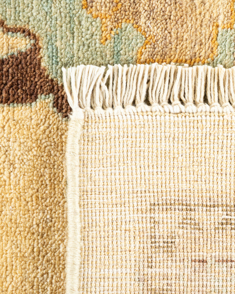 Eclectic, One-of-a-Kind Hand-Knotted Area Rug Ivory, 9' 1" x 12' 1"