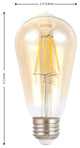 Non-Dimmable ST58-4W LED Edison Bulbs, E26 Base, 80+ CRI, 350 Lumens, Pack of 4