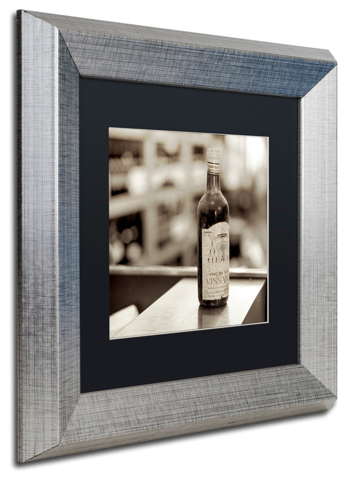 Alan Blaustein 'Tuscany Caffe III' Art, Silver Frame, Black Mat, 11x11