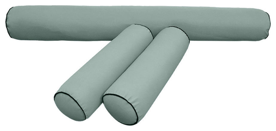 Style6 Queen Contrast Pipe Outdoor Mattress Bolster SlipCover COMPLETE SET AD002