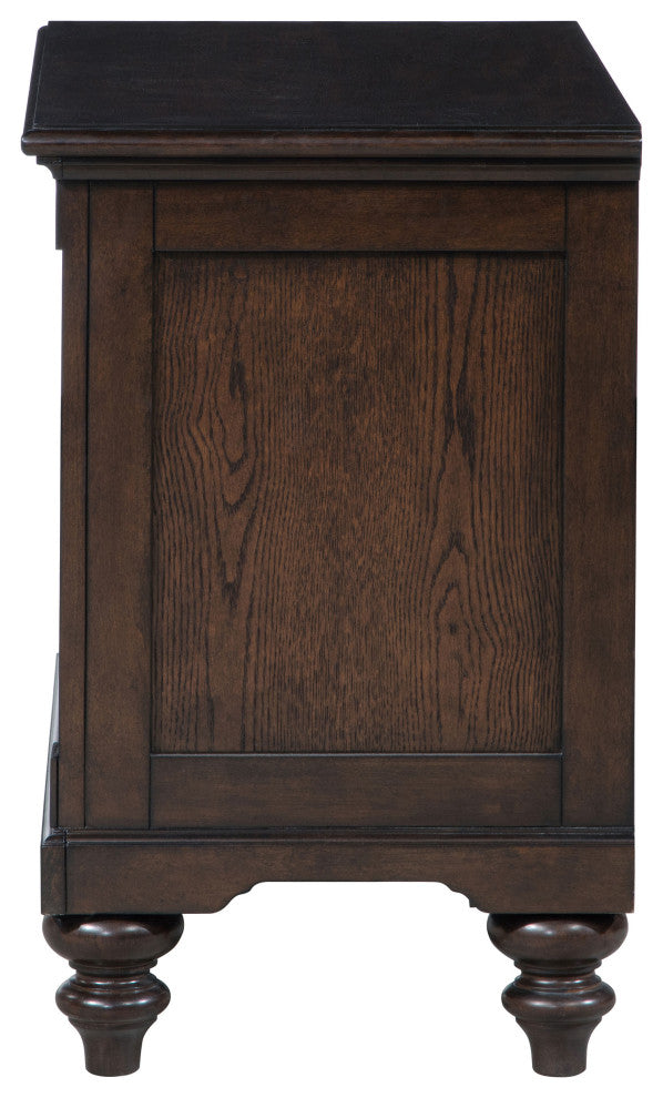 Andover 1-drawer Nightstand Bedside Table Dark Oak