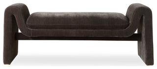 Uttermost Manson Modern Charcoal Bench