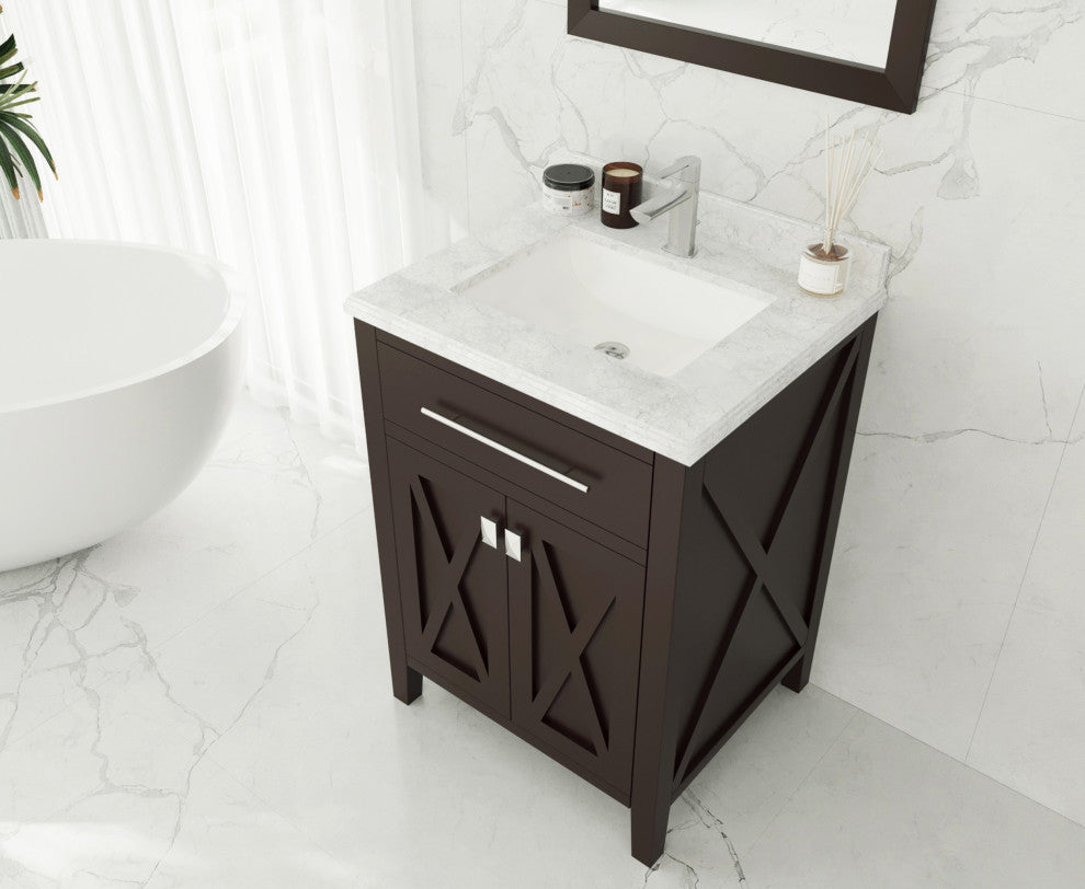 Wimbledon Vanity, Brown, 24"