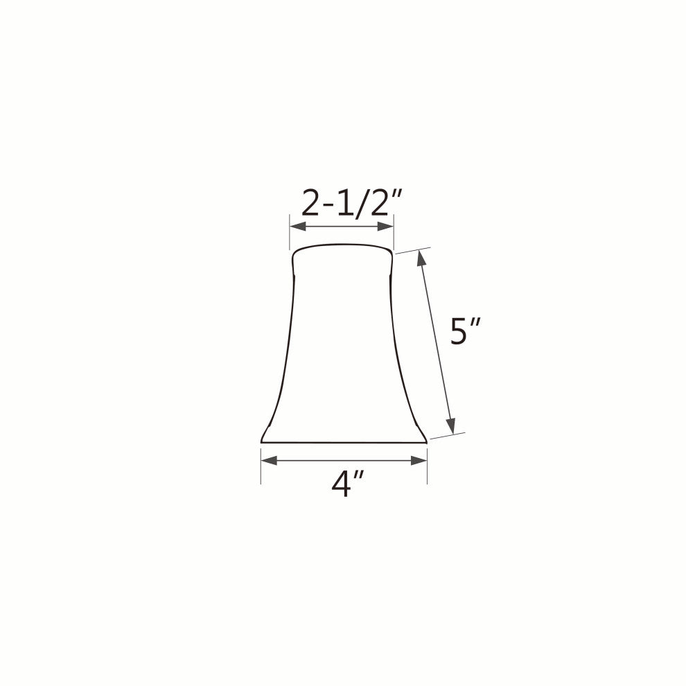 30247-5 Small Bell  Chandelier Clip On Lamp Shade Light Brown 2 1/2"x4"x5"