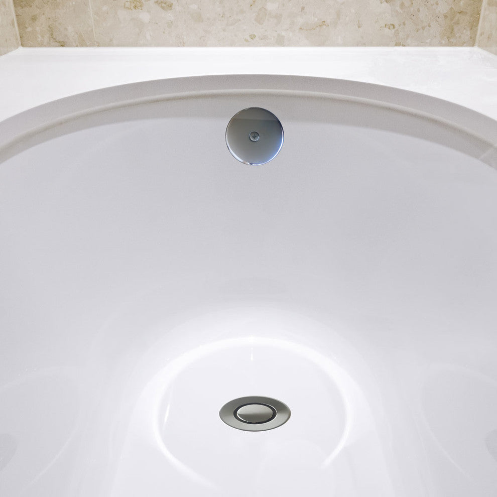 Patented Pop Down Bathtub Drain, Polished Chrome