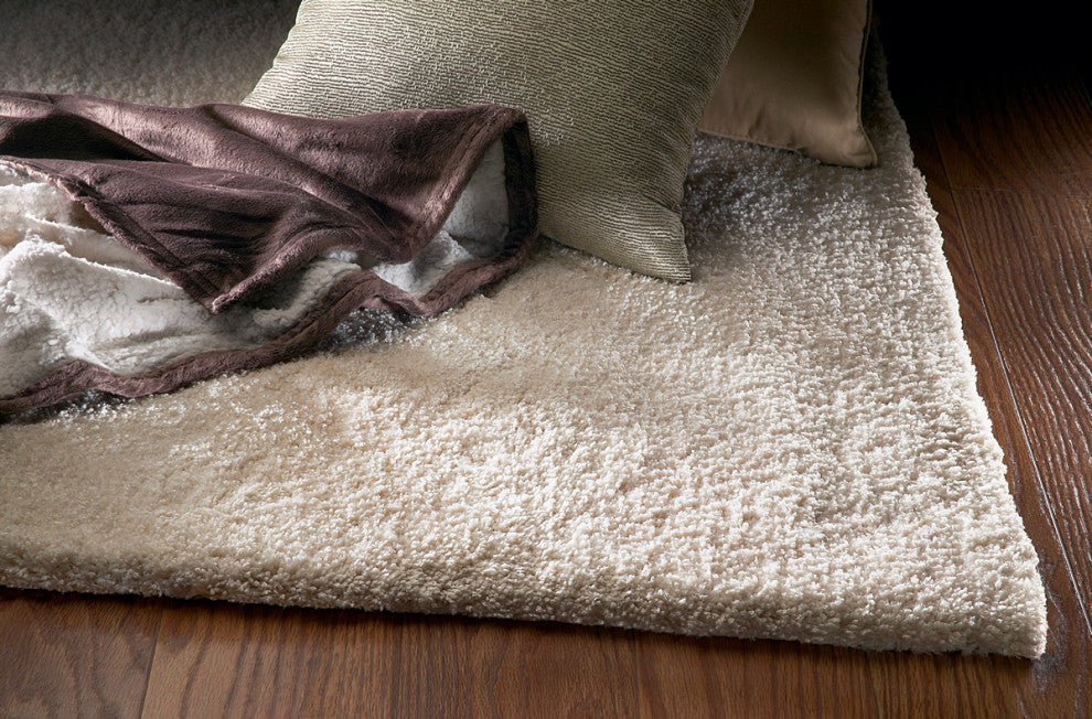 KAS Bliss 1550 Ivory Shag Area Rug, 6' Round