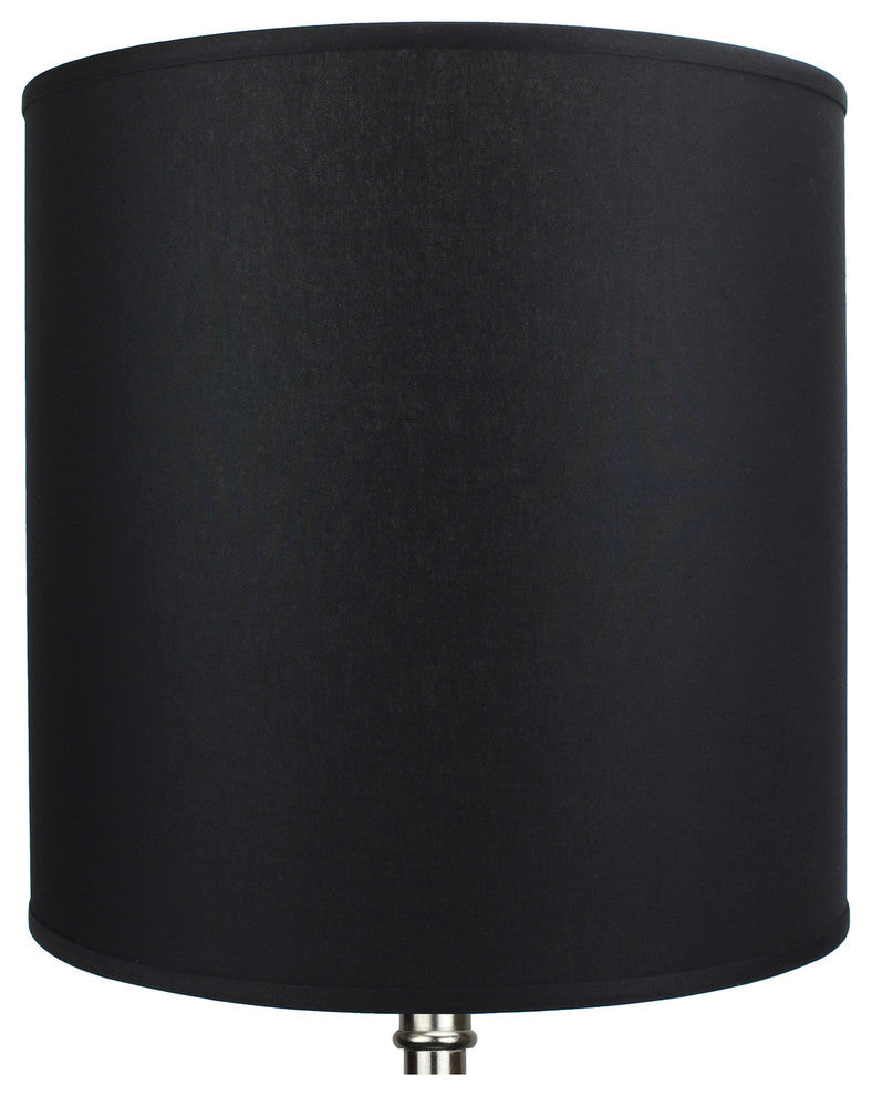 Fenchel Shades, 18"x18"x18"Spider Attachment Drum Lamp Shade, Linen Black