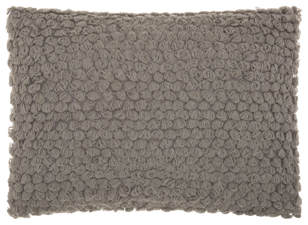 Mina Victory DC142 Throw Pillow, Light Grey, 14" x 20"