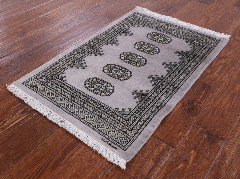 Handmade Signed Silky Bokhara Wool Rug 2' 0" X 3' 0" - Q13868