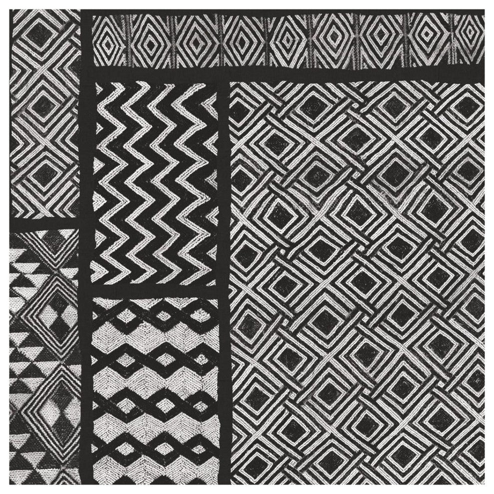 "Kuba Abstract I BW" Digital Paper Print by Sue Schlabach, 38"x38"