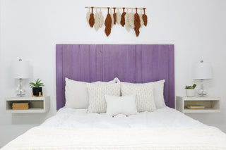 Handcrafted Headboard, Leaner Style, Lavender, King