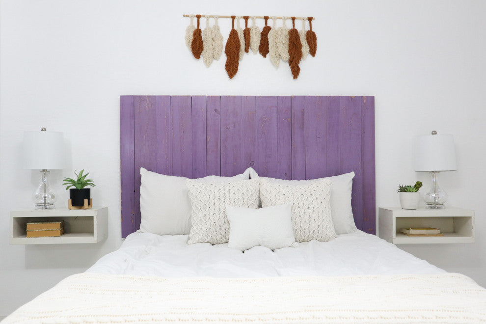 Handcrafted Headboard, Leaner Style, Lavender, King