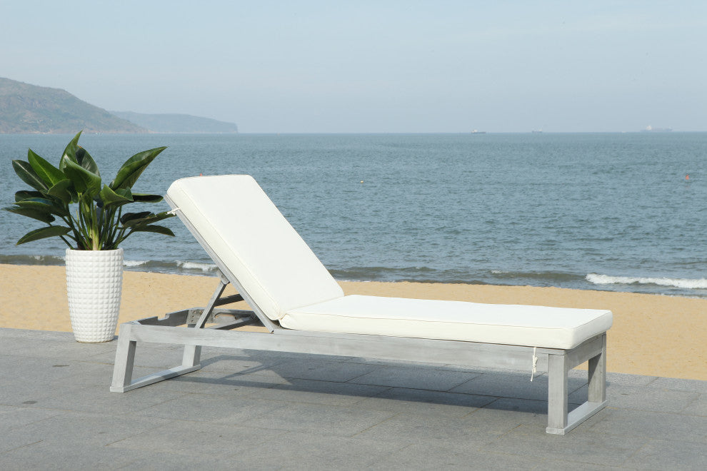 Safavieh Solano Sunlounger, Gray/White
