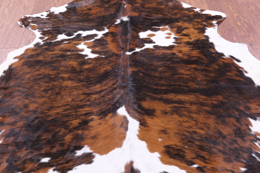 Natural Cowhide Rug 6' 7" X 6' 2" C1954