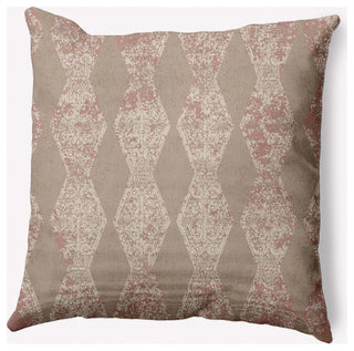 Pyramid Stripe Indoor/Outdoor Throw Pillow, Tan, 20x20"